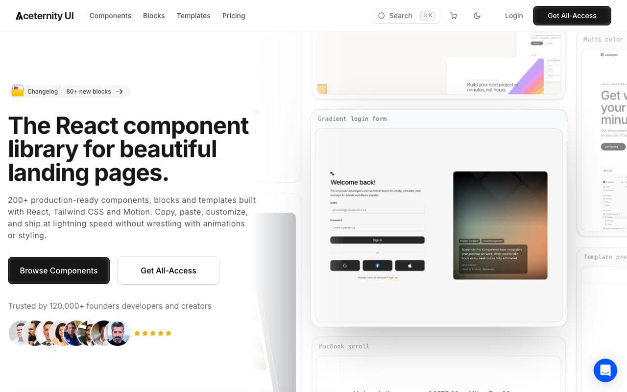 Preview of Aceternity UI