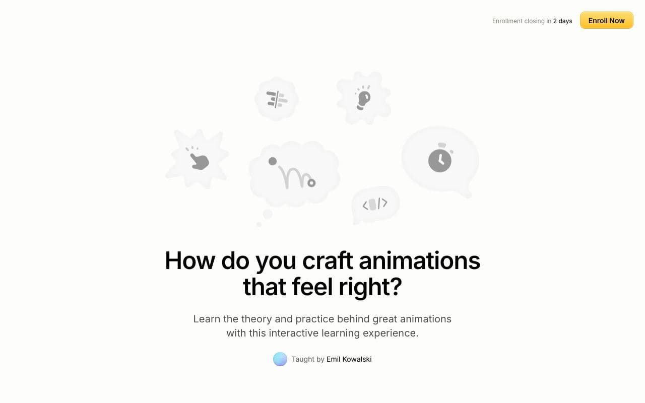 Preview of Animations on the Web