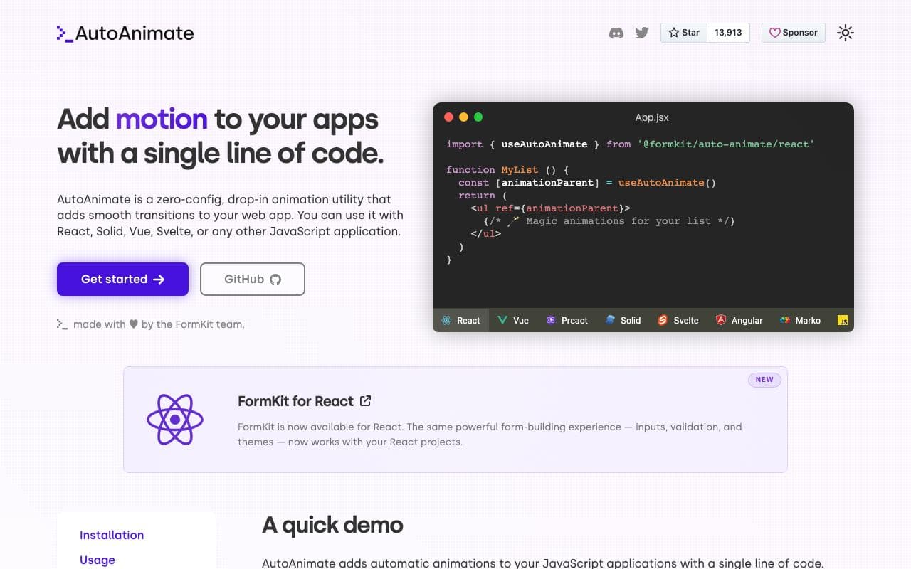 Preview of AutoAnimate