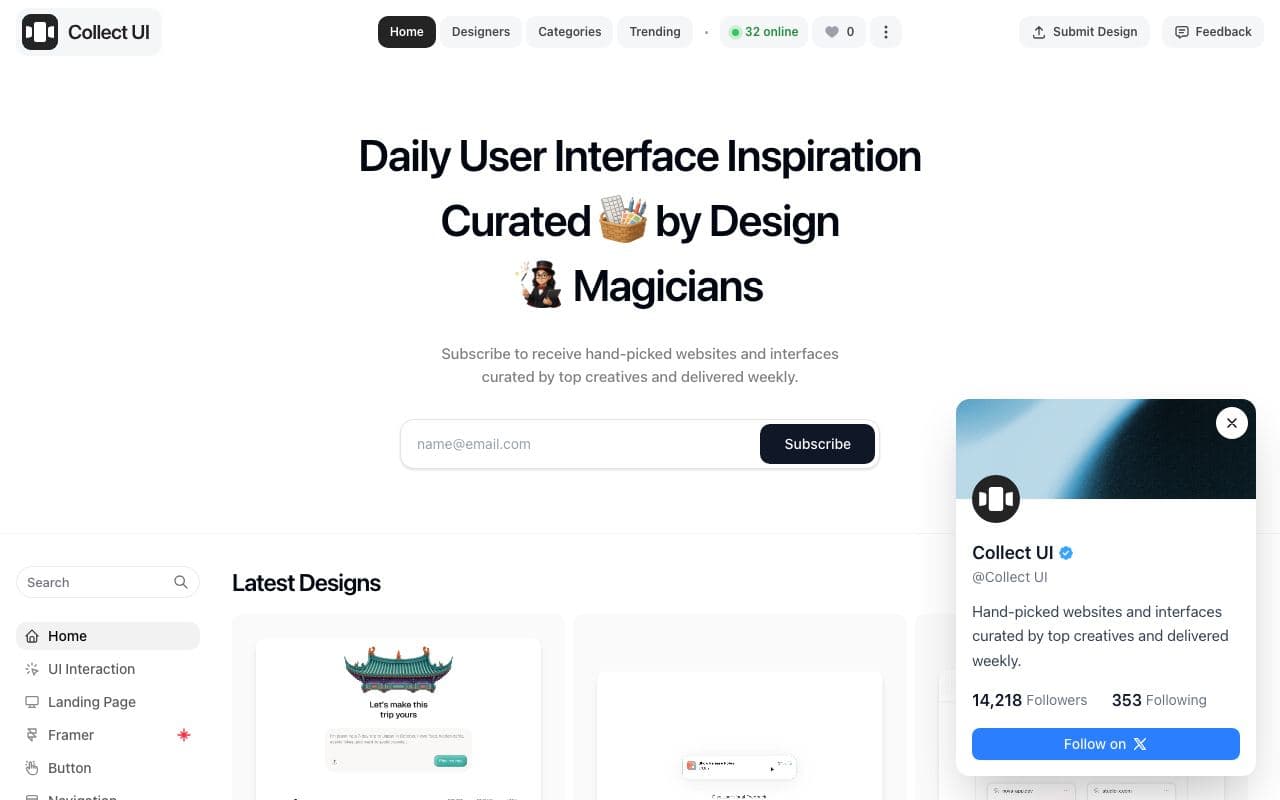 Preview of Collect UI