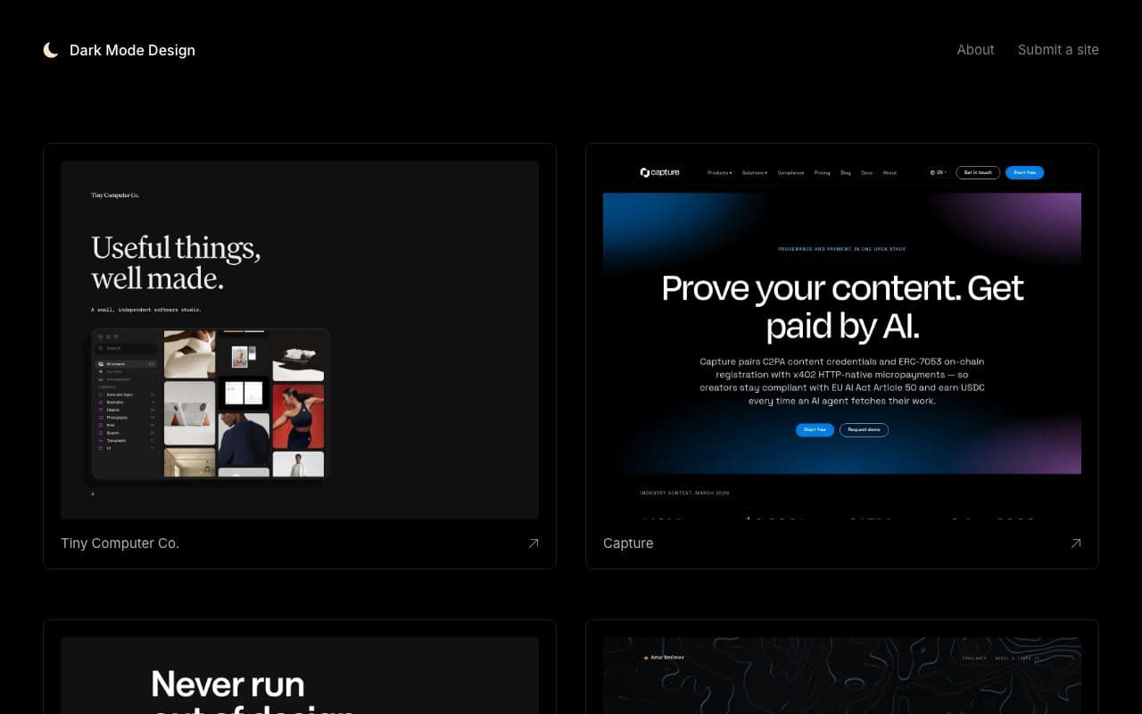 Preview of Dark Mode Design
