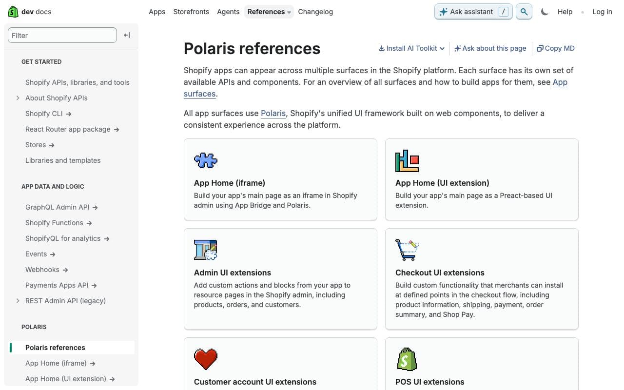 Preview of Shopify Polaris