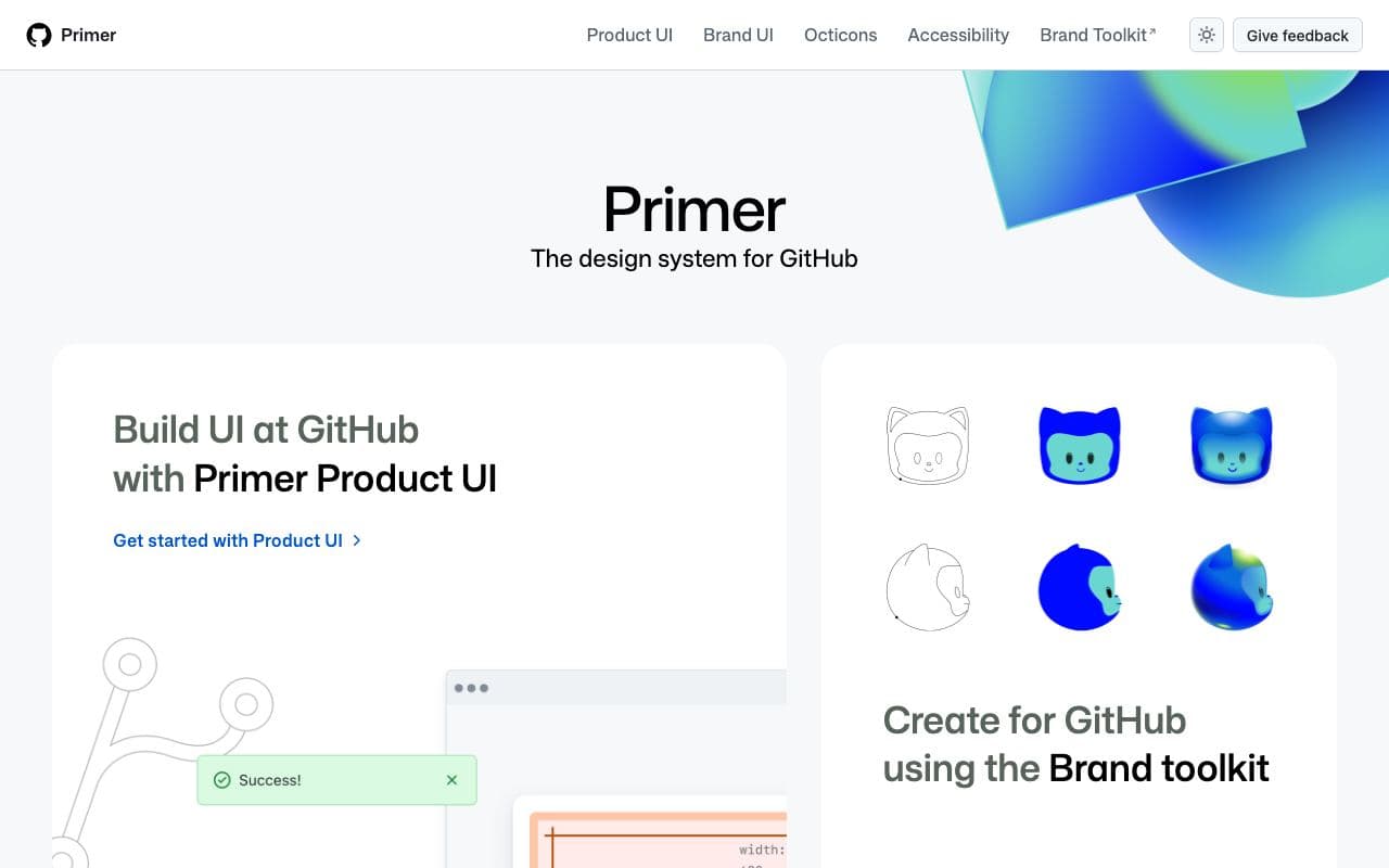 Preview of GitHub Primer