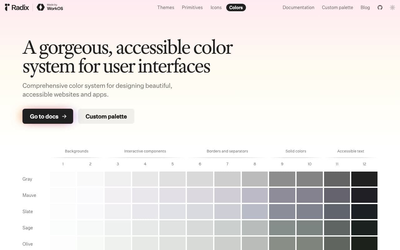 Preview of Radix Colors