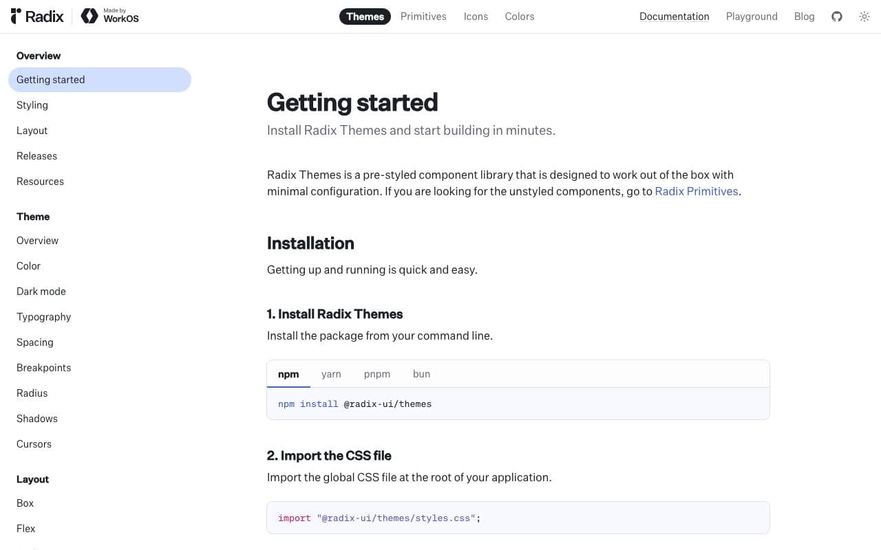 Preview of Radix Themes