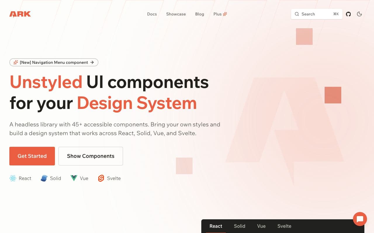 Preview of Ark UI