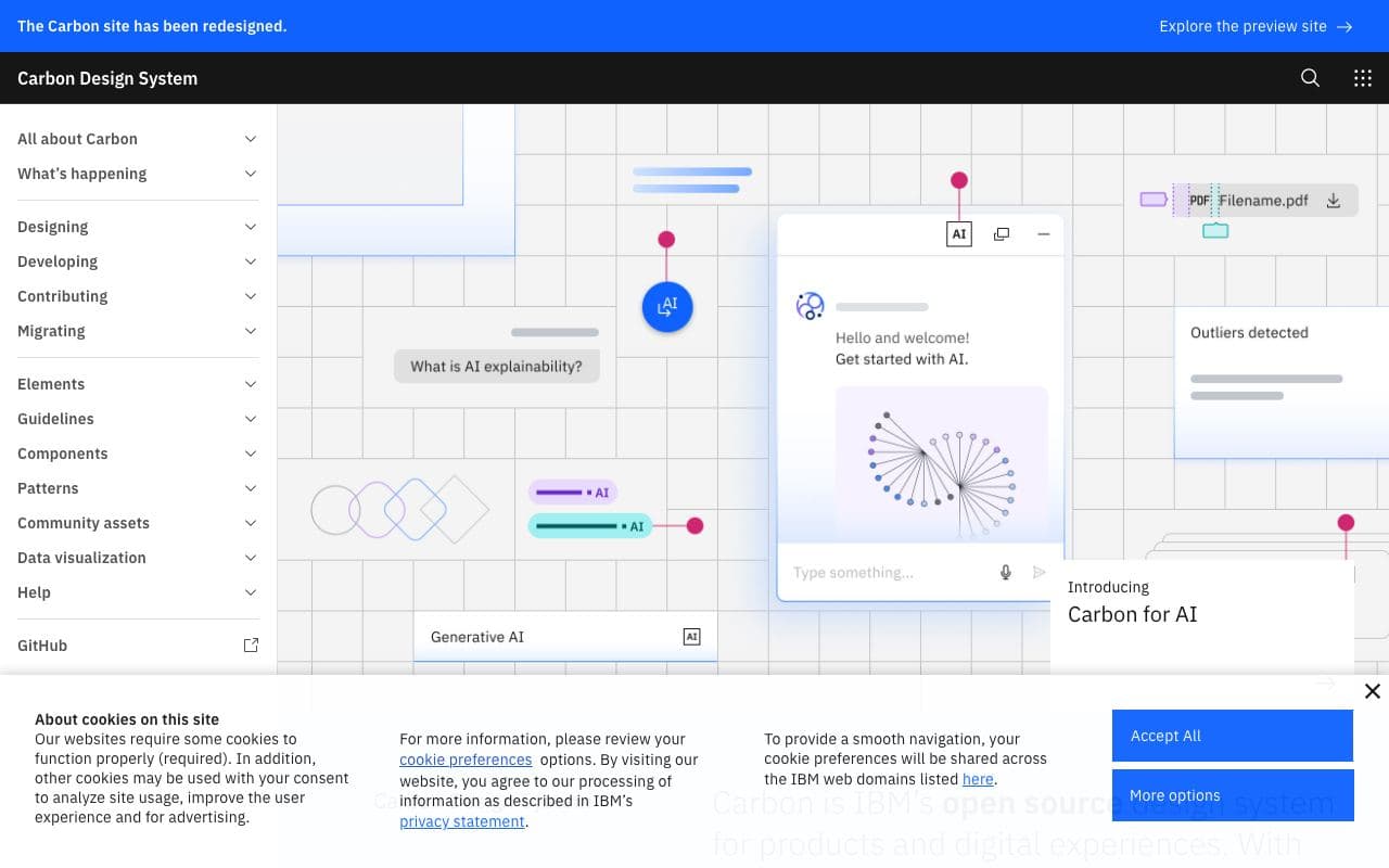 Preview of IBM Carbon