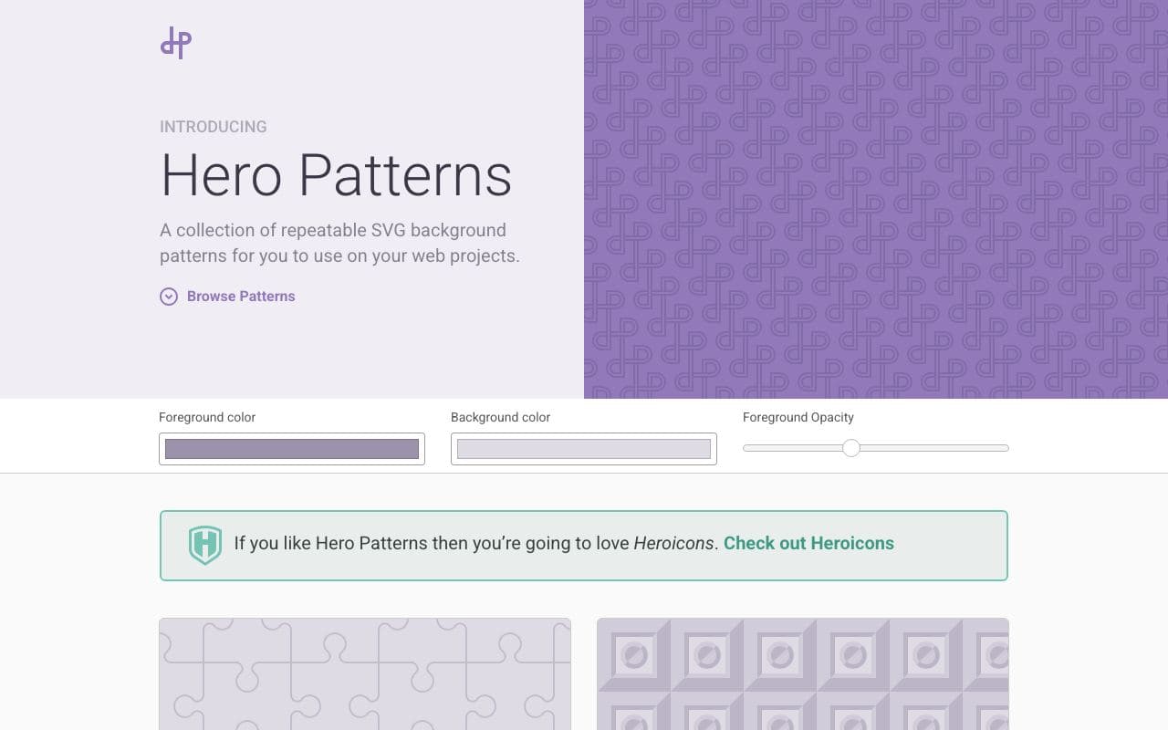 Preview of Hero Patterns