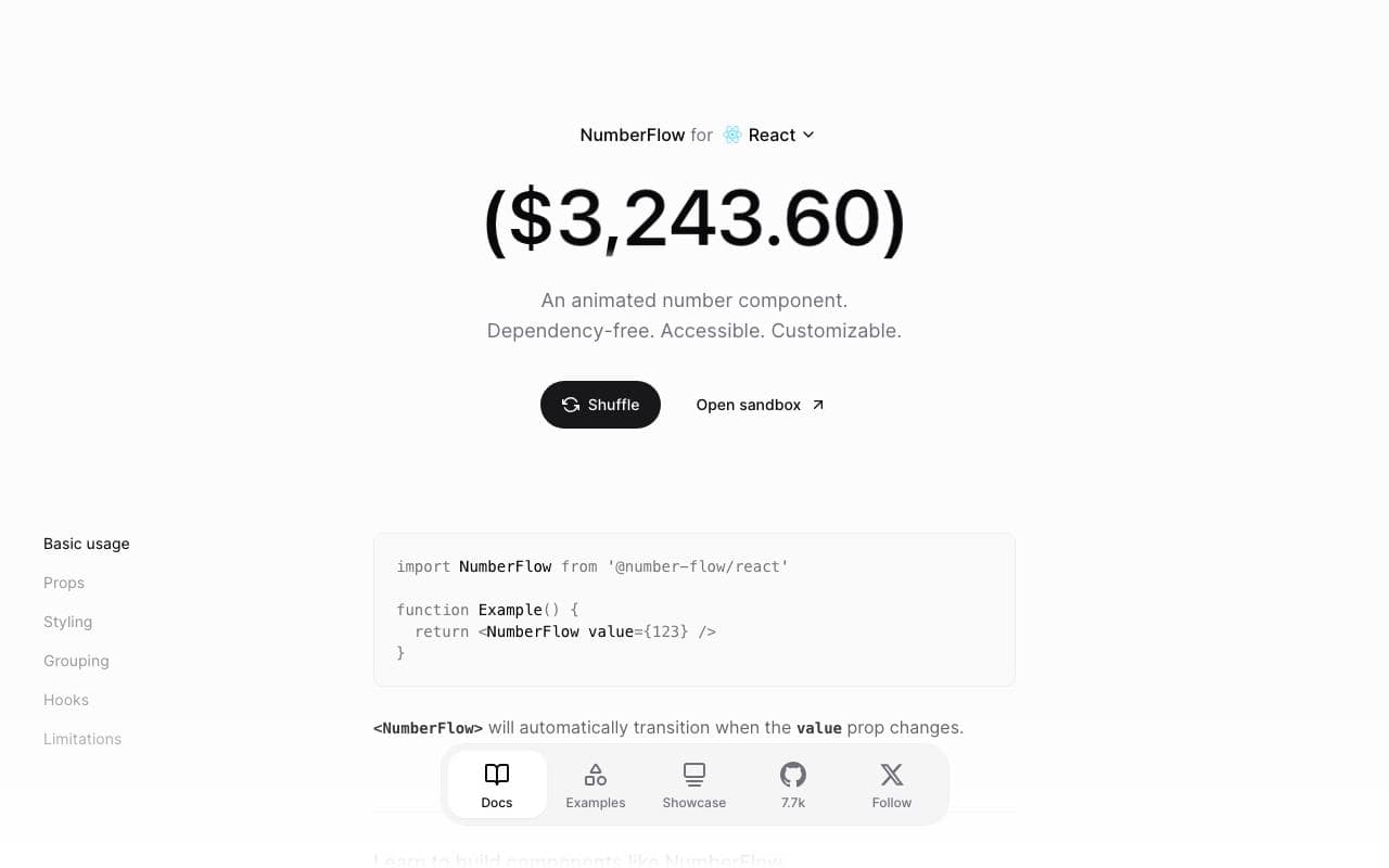 Preview of NumberFlow